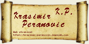 Krasimir Peranović vizit kartica